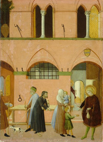 Saint Antoine distribuant ses richesses aux pauvres - Master of the Osservanza
