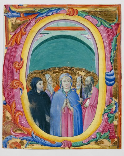 Tous les Saints dans une Initiale E ou O, vers 1430-40 - Master of the Osservanza