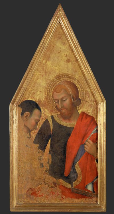Saint Martin de Tours divise son manteau. Le revers de la ... - Master of the Rebel Angels