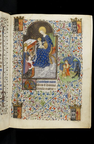 MS 62 f.20r, Sainte Catherine présente Isabelle de Bretagne à la Vierge et l