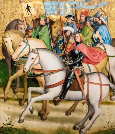 Les Rois mages et leur suite, vers 1450/55 (Tempera et huile sur épicéa) - Master of the Sterzing Altarpiece