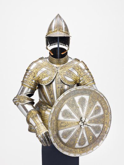 Demi-armure et targe pour service à pied, vers 1600 - Master of the sign of the