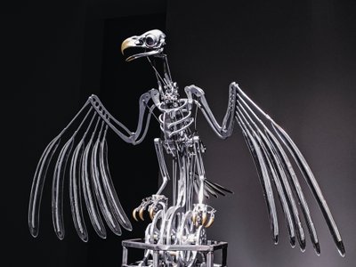 The Nerve Rack, 2019 (acétal, acrylique, aluminium, laiton, circuit électrique, peinture, PVC, résine, servomoteurs, acier) - Mat Collishaw