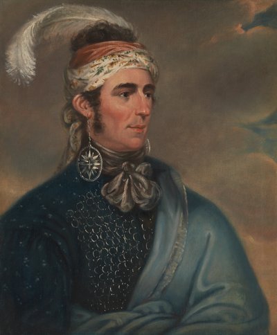 Portrait du major John Norton en chef mohawk Teyoninhokarawen - Mather Brown