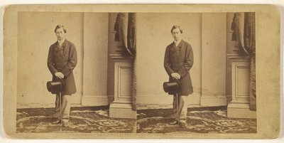 [Jeune homme non identifié, debout, tenant un haut-de-forme et une canne] - Mathew B. Brady