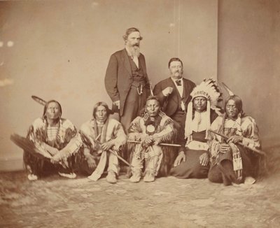 Général J. E. Smith et Indiens - Mathew Brady