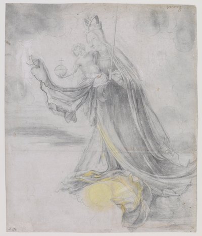 Vierge et Enfant dans les nuages - Matthias Grünewald