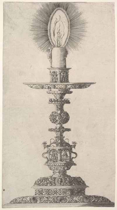 Chandelier avec bougie allumée de: Insigne Ac Plane Novum Opus Cratero graphicum - Mathias Zundt