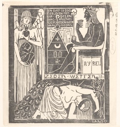 Femme aveuglée et monstre - Mathieu Lauweriks