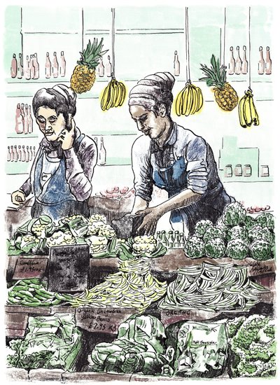 Borough Veg 2, 2013 (encre sur papier) - Matt Bannister