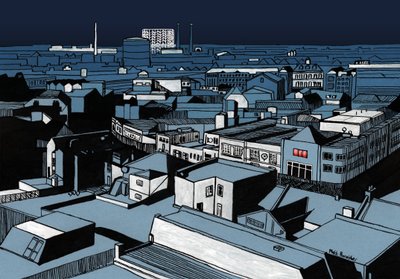 Mystery Power Cut, 2016 (acrylique, encre, numérique) - Matt Bannister