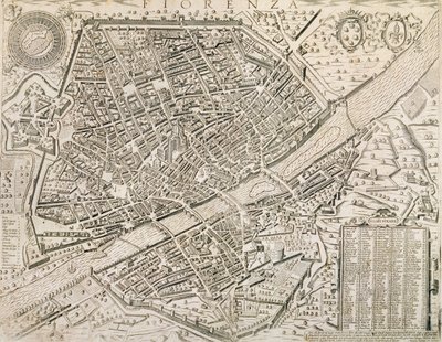 Carte de Florence, 1595 - Matteo Florimi