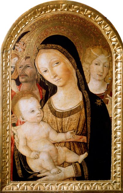 Madone et Enfant avec les saints Catherine et Christophe - Matteo di Giovanni