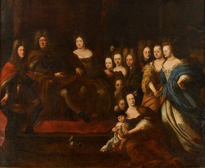 Portrait de famille du landgrave Frédéric II de Hesse-Hombourg - Matthaus Merian