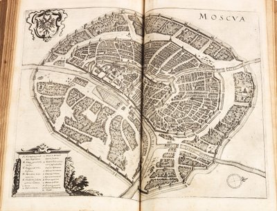 Carte de Moscou. De : Newe Archontologia cosmica par Johann Ludwig Gottfried, 1646 - Matthaus the Elder Merian