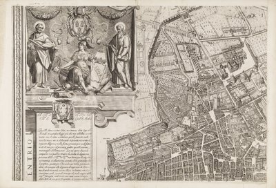 Carte de Rome. Partie supérieure gauche - Matthaus Greuter