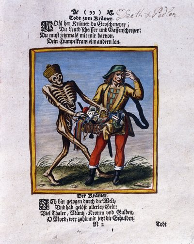 La Mort et le colporteur, vers 1710 - Matthaus Merian