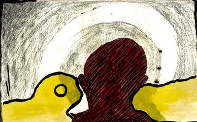 Chuchotement, 2021 (aquarelle, pastel) - Matthew Hilton