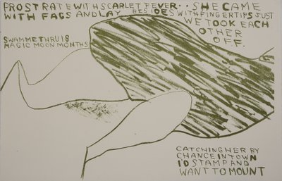 she came with fags, 2009 (lithographie) - Matthew Hilton