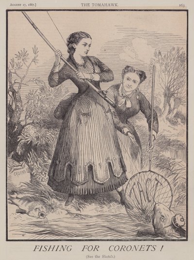 Pêcher des couronnes ! (lithographie en couleur) - Matthew