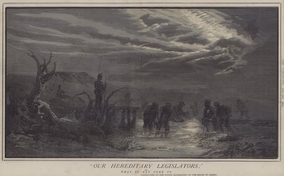 Nos législateurs héréditaires ; ou, ce que cela peut devenir (lithographie en couleur) - Matthew