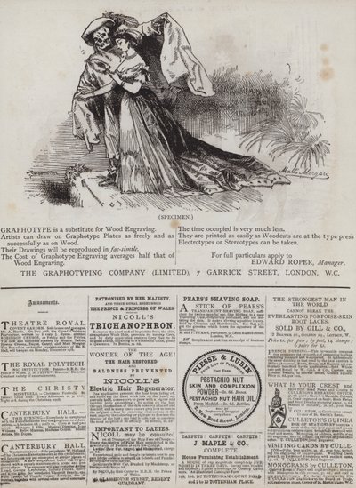 Page de publicités (lithographie en couleur) - Matthew