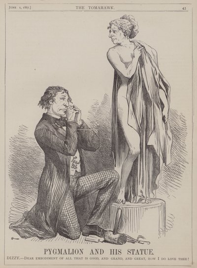 Pygmalion et sa statue (lithographie en couleur) - Matthew