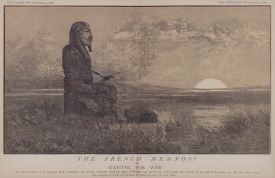 Le Memnon français ou, En attendant la guerre (lithographie en couleur) - Matthew