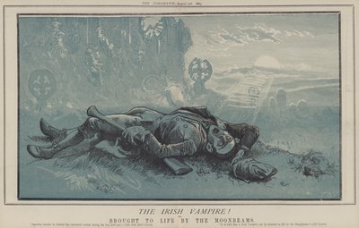 Le vampire irlandais ! ou, Ramené à la vie par les rayons de lune (lithographie en couleur) - Matthew