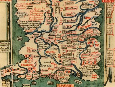 Carte de Grande-Bretagne de Matthew Paris, vers 1250, 1944 - Matthew Paris