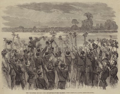 La revue des volontaires, le départ de Sa Majesté - Matthew Somerville Morgan