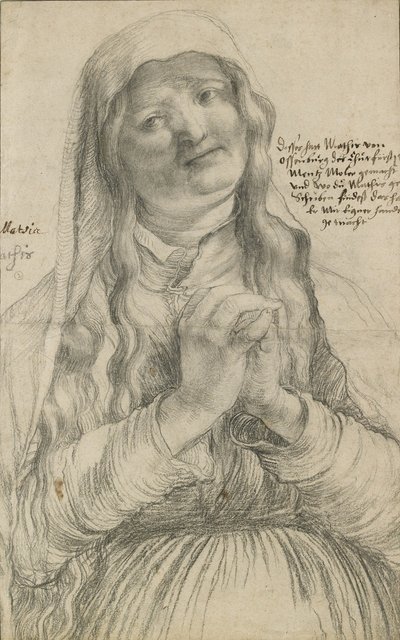 Une femme âgée avec les mains jointes, vers 1512 - Matthias Grünewald