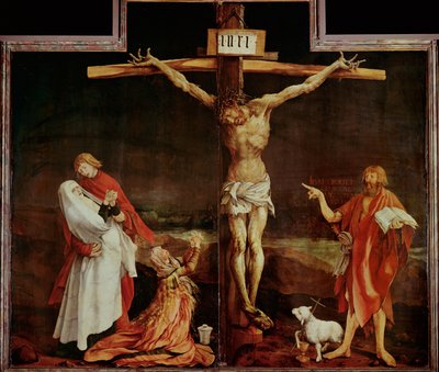 Crucifixion (peinture sur tilleul) - Matthias Gruenewald