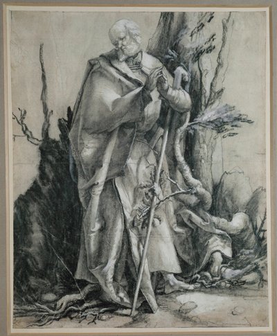 Saint avec le personnel de la - Matthias Gruenewald