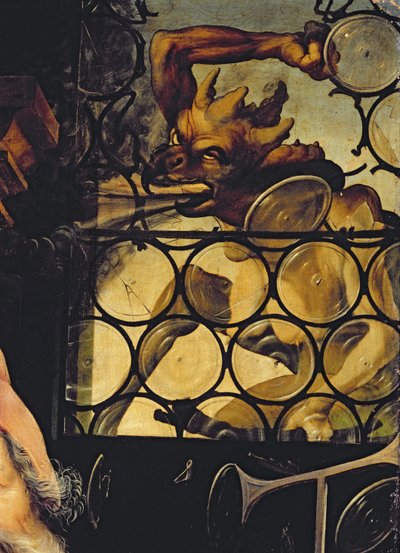 Le Diable attaquant la fenêtre, détail de Saint Antoine l