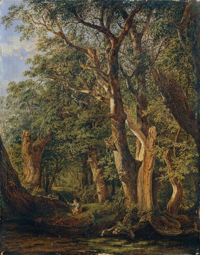 Partie du Prater avec des garçons pêchant - Matthias Rudolf Toma
