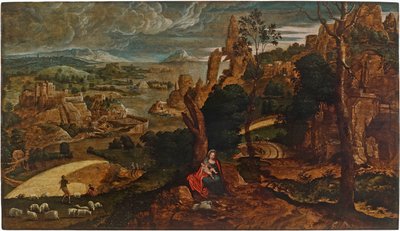 Paysage avec le Repos pendant la Fuite en Égypte, 1540-1545 - Matthijs Cock