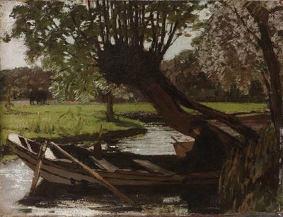 Bateau avec un saule têtard - Matthijs Maris