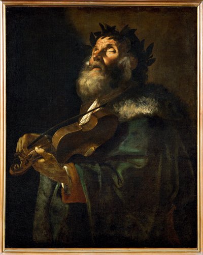Homère (peinture sur toile) - Mattia (1613-99) Preti