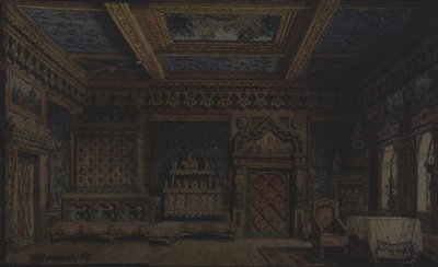 Décor de scène pour la pièce de théâtre La Mort d