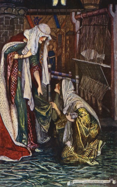 Illustration pour Ivanhoé de Sir Walter Scott (lithographie couleur) - Maurice (after) Greiffenhagen