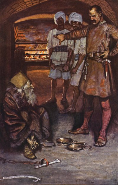 Illustration pour Ivanhoé de Sir Walter Scott (lithographie couleur) - Maurice (after) Greiffenhagen