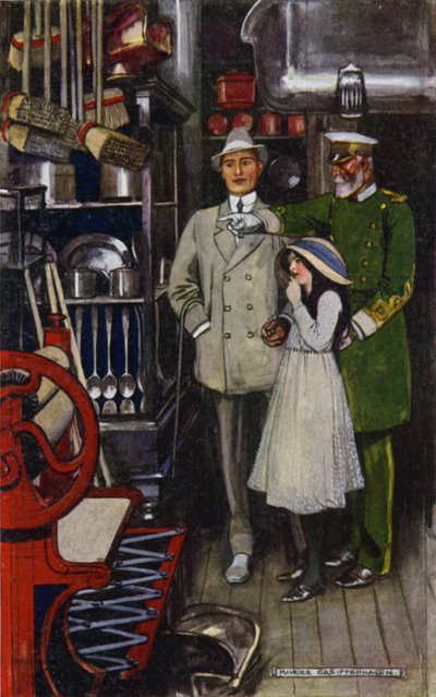 Visite à Bagdad : Département de la quincaillerie (lithographie en couleur) - Maurice (after) Greiffenhagen