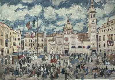 Campo Santa Maria Formosa, Venise, c.1898 - Maurice Brazil Prendergast