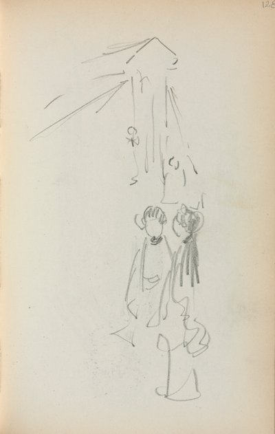Carnet de croquis italien : Figures page 128, 1898-1899 - Maurice Brazil Prendergast