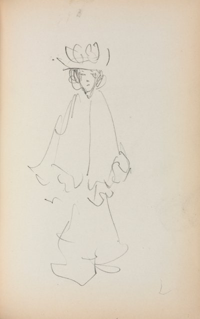 Carnet de croquis italien : Femme debout page 147, 1898-1899 - Maurice Brazil Prendergast