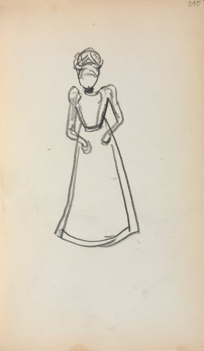 Carnet de croquis italien : Femme debout page 240, 1898-1899 - Maurice Brazil Prendergast
