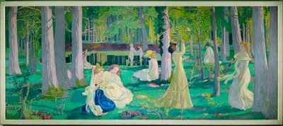 Shuttlecock (peinture sur toile) - Maurice Denis