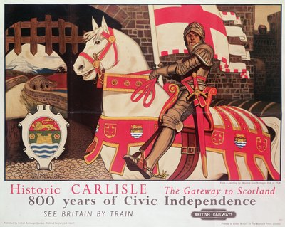 Affiche des chemins de fer britanniques faisant la publicité de 