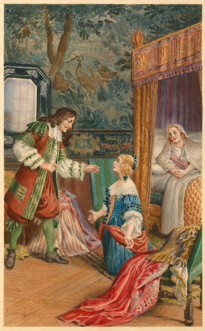 Différend entre Armande et Molière (illustration) - Maurice Leloir